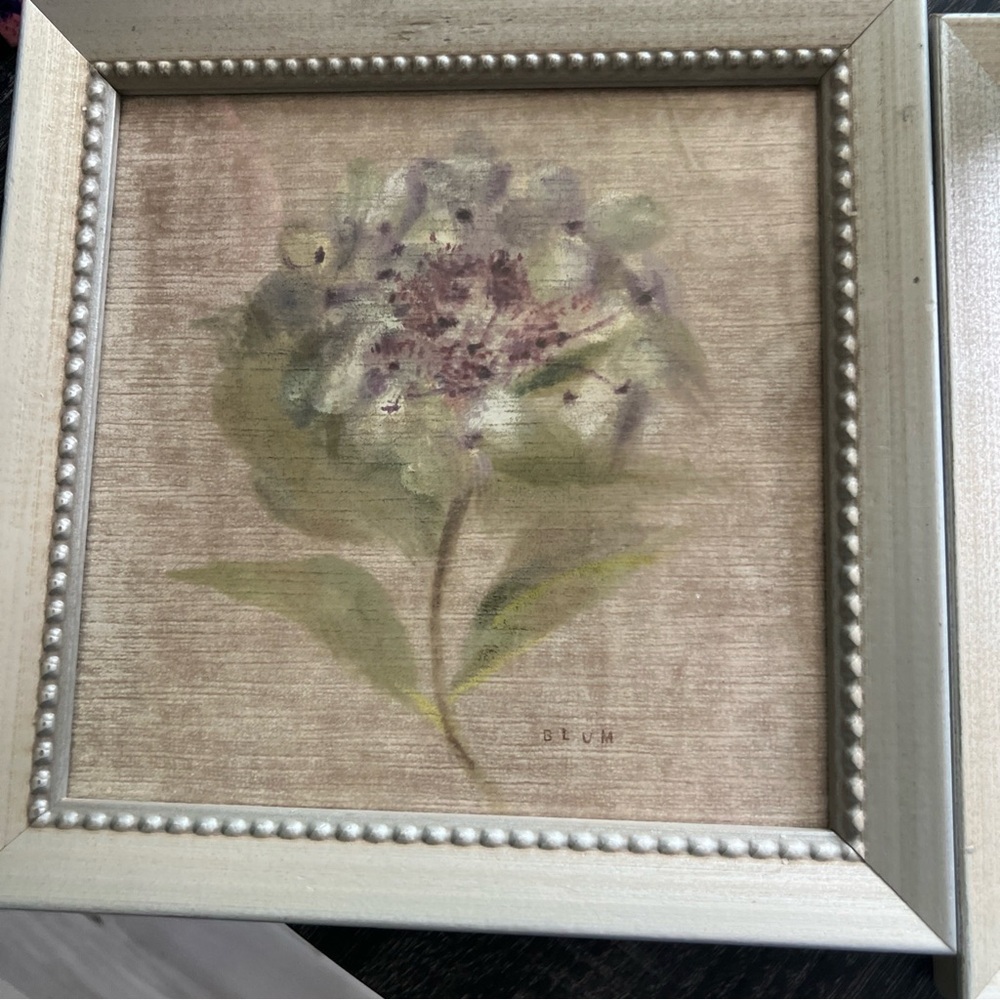 Cheri Blum Floral Art in Beaded Frame